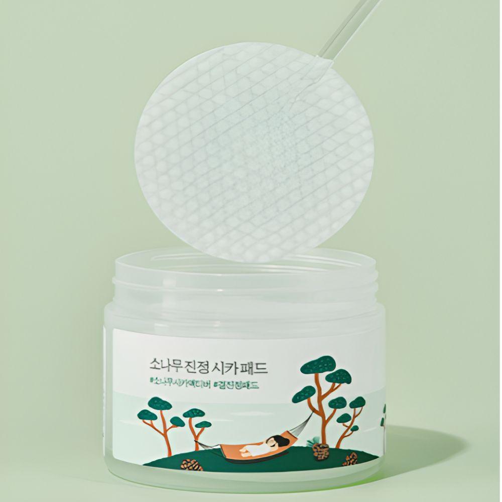 ROUND LAB Pine Cica Calming Toner Pads Soothing & Hydrating Skin Care 195ml (50 Pads)