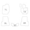 ENTRY by Clazzio Flat Floor Mats 6PC Set 99AZB6015X901K for Suzuki Jimny JB64W Jimny Sierra JB74W AT (2018-Present) / All-Weather Protection