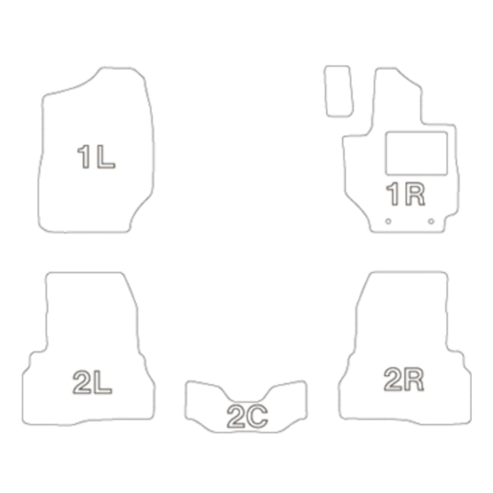 ENTRY by Clazzio Flat Floor Mats 6PC Set 99AZB6015X901K for Suzuki Jimny JB64W Jimny Sierra JB74W AT (2018-Present) / All-Weather Protection