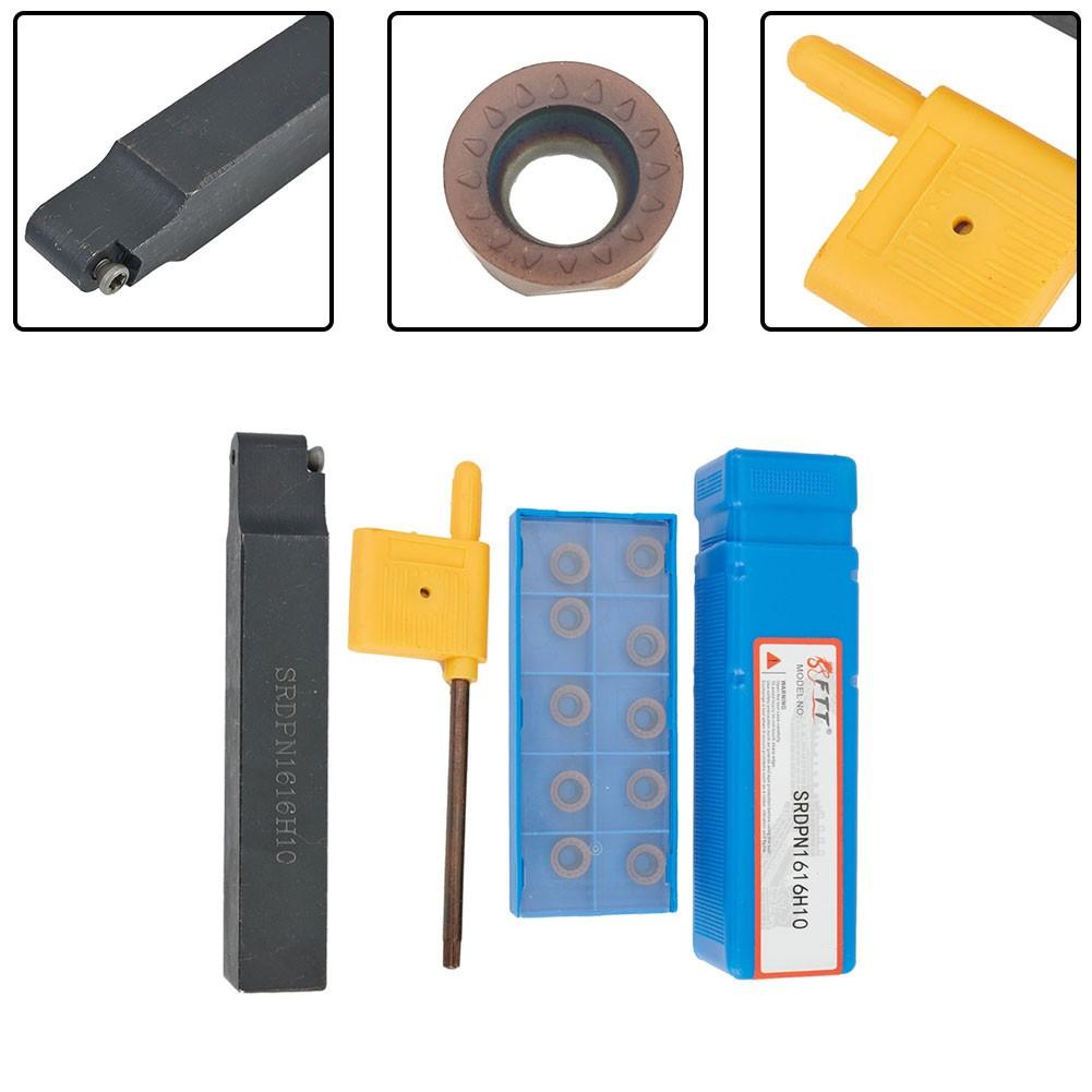 10PCS RPMW10T3MO VP15TF Turning Insert SRDPN1616H10 Turning Tool Holder