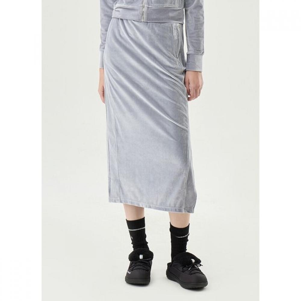 Le Coq Sportif Women S Velvet Maxi Skirt Lgr qp422oSko2