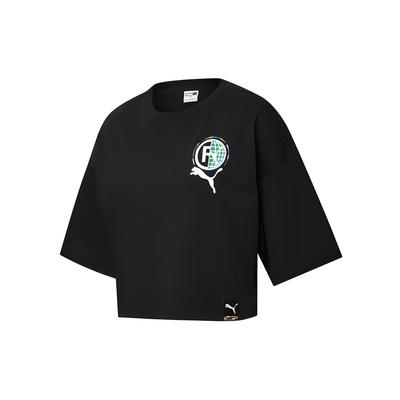 Pi Graphic Logo Casual Sports High Waist Moisture Wicking Crew Neck Short Sleeve Drop Shoulder T-Shirt Women T-Shirt Black 532276-01