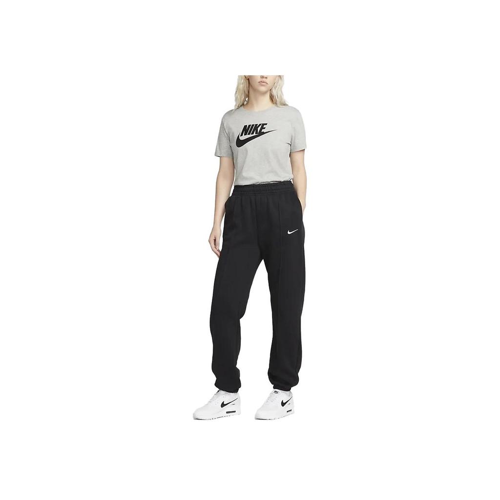 Nike Sportswear Essentials Logo Print Crew Neck T-Shirt Women Tops Light-Gray DX7906-063
