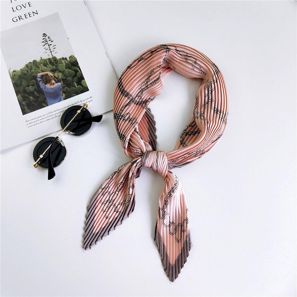 Decorative Simple Texture Silk Scarf Women'S New Style Spring And Autumn Summer Fashion Versatile Headscarf Work Scarf