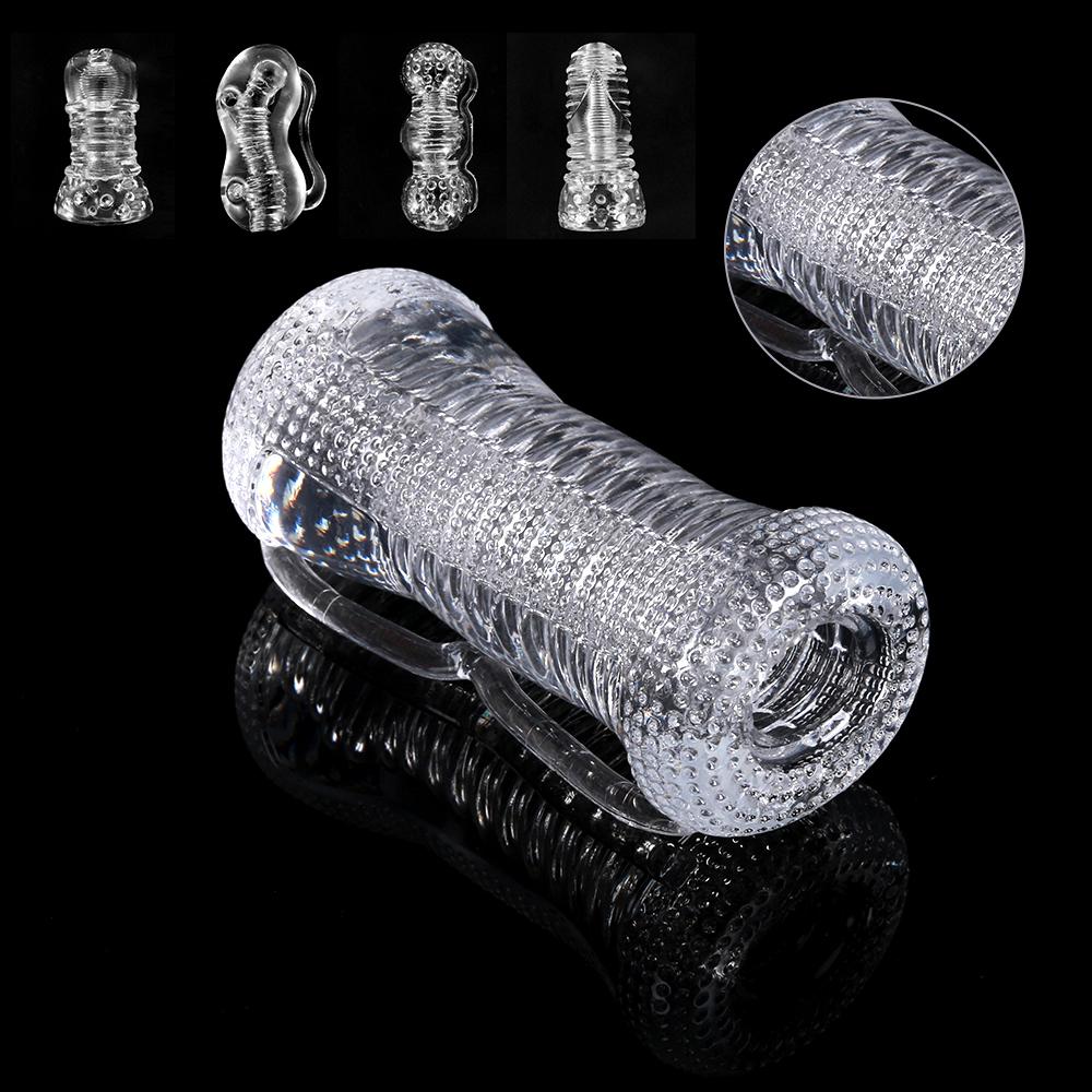Male Masturbator Transparent Penis Trainer Sex Toys For Men Masturbatings Erotic Products Adult Toys