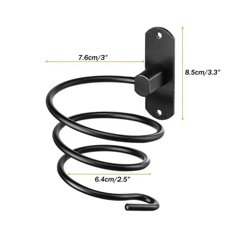 Practical 1pcs Bathroom Hair Dryer Holder Useful Spirals Blow Storage Organizer Rack Wall Mounted Stylist Tool Drier Accessory