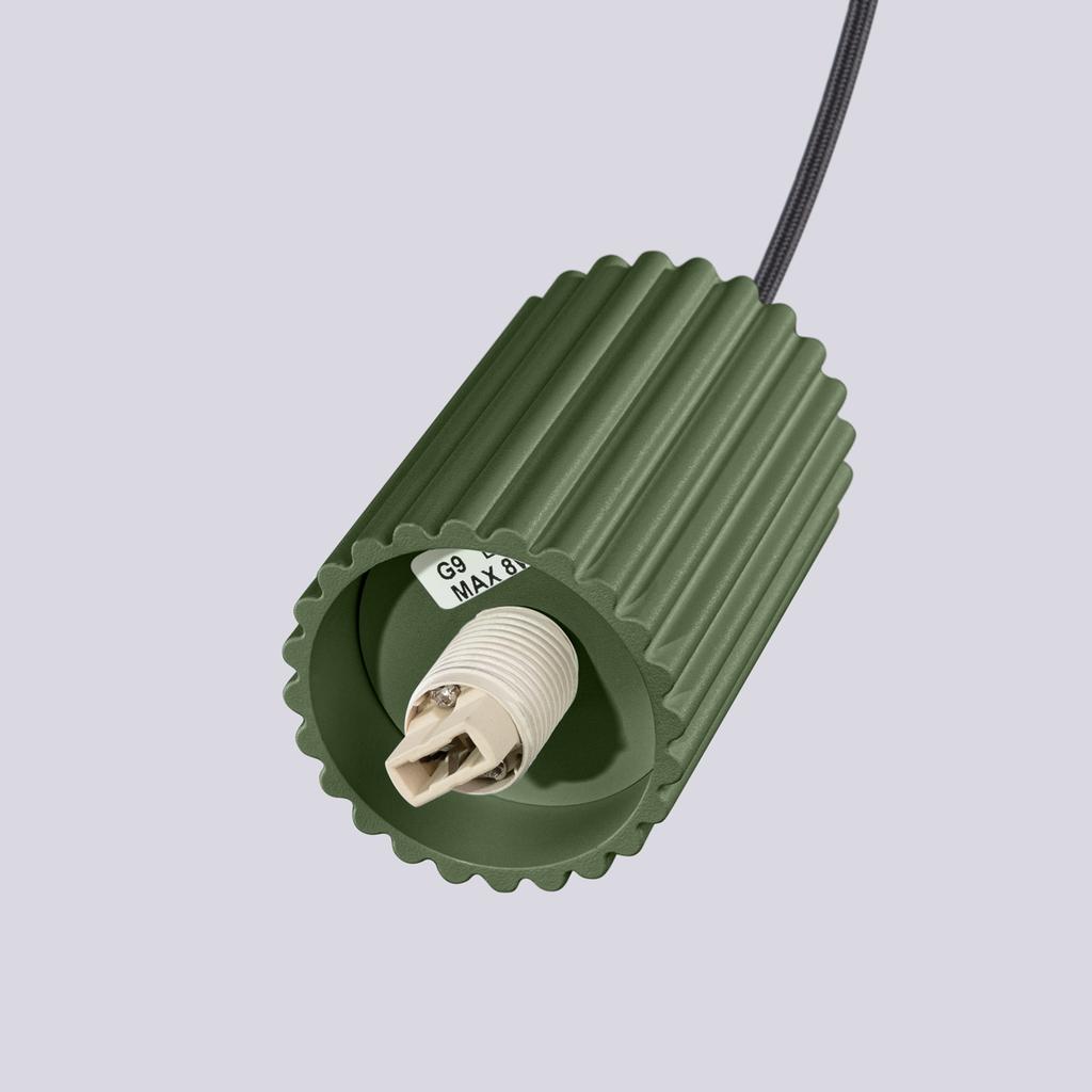 Halo 3P hanging lamp, olive green
