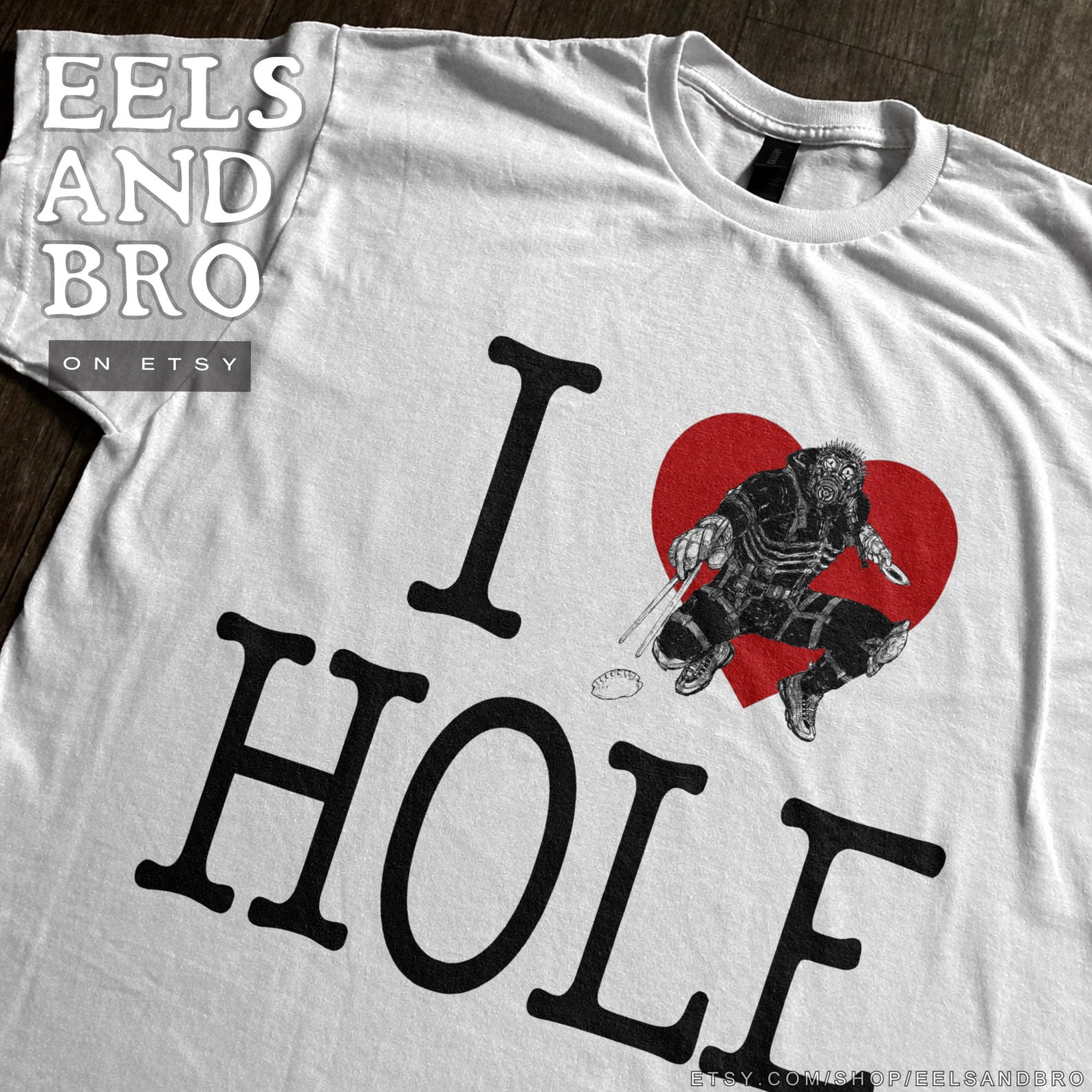 I HEART HOLE t-shirt L