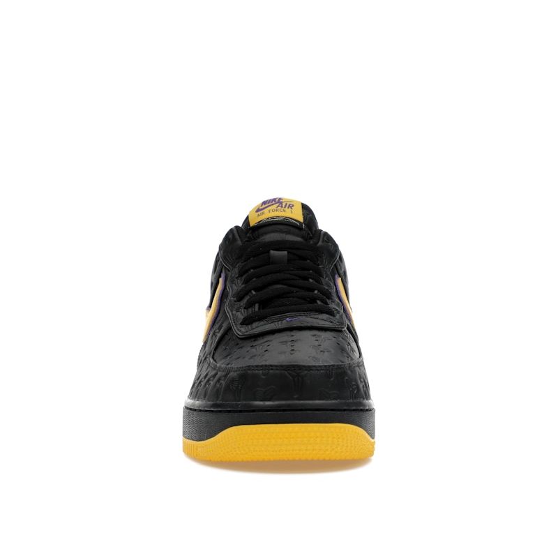 Nike Kobe Bryant X Air Force 1 Low Lakers Away Numbered Men Sneakers Black Varsity-Maize Varsity-Purple HV5122-001