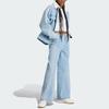 adidas Originals Spicy Girl Trefoil Patchwork Velvet Denim Jacket Women Outerwear Light-Blue IS5250