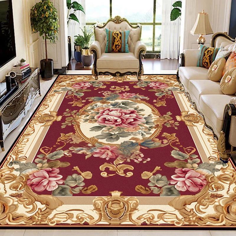 European Luxury Carpet for Living Room Decoration Home Bedroom Large Carpet Non-slip Coffee Tables Mat Washable Lounge Rug