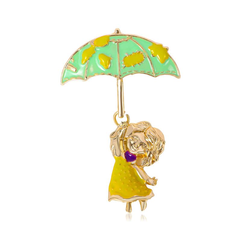 

Мультяшный милый зонтик детская брошь креативный зонтик капельный модный тренд ювелирная брошь