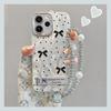 Applicable to opporeno15pro mobile phone case anti-drop belt hanging chain OPPOreno15 niche set polka dot bow