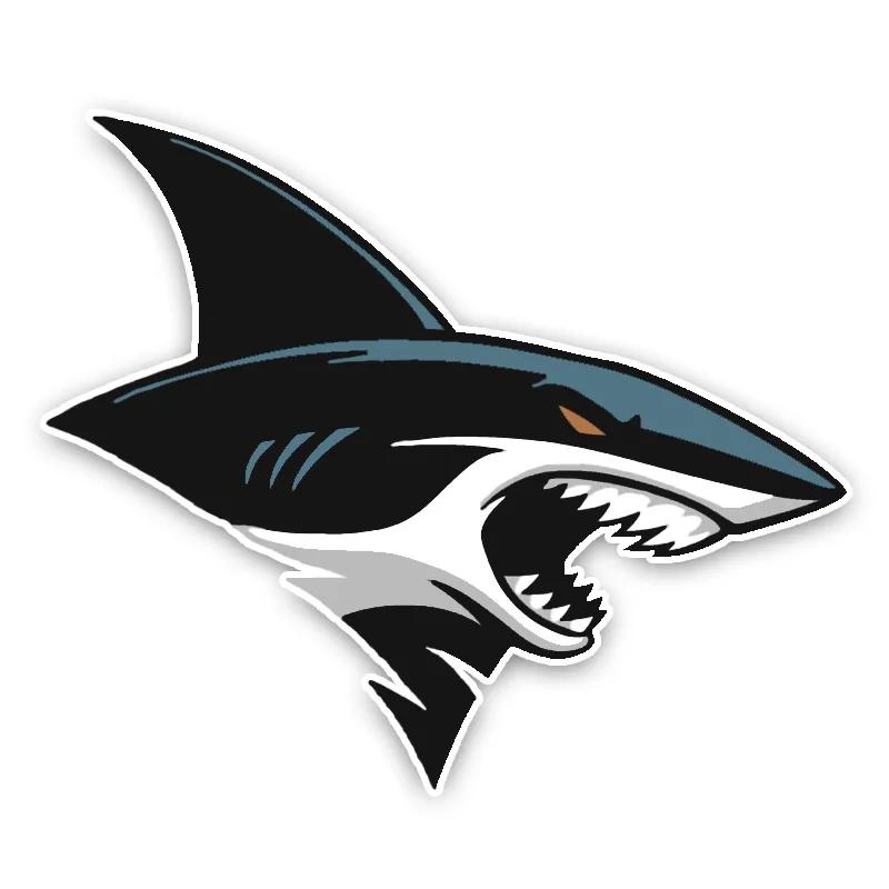 Custom Shark Car Decals - Waterproof Vinyl Multi-Surface Stickers for Exterior/Interior - Removable Auto Decor 12CM