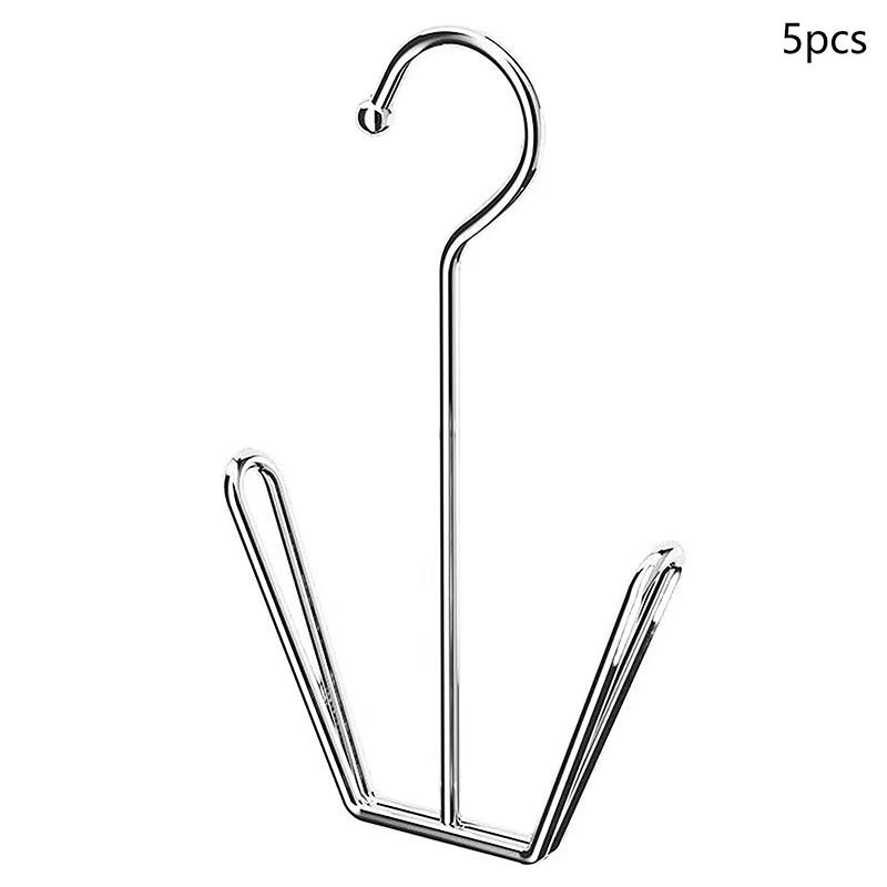 2/5Pcs Stainless Steel Shoe Rack Hangers Metal Storage Box Space-Saving With Closet Hooks Silver Home Laundry Accessories