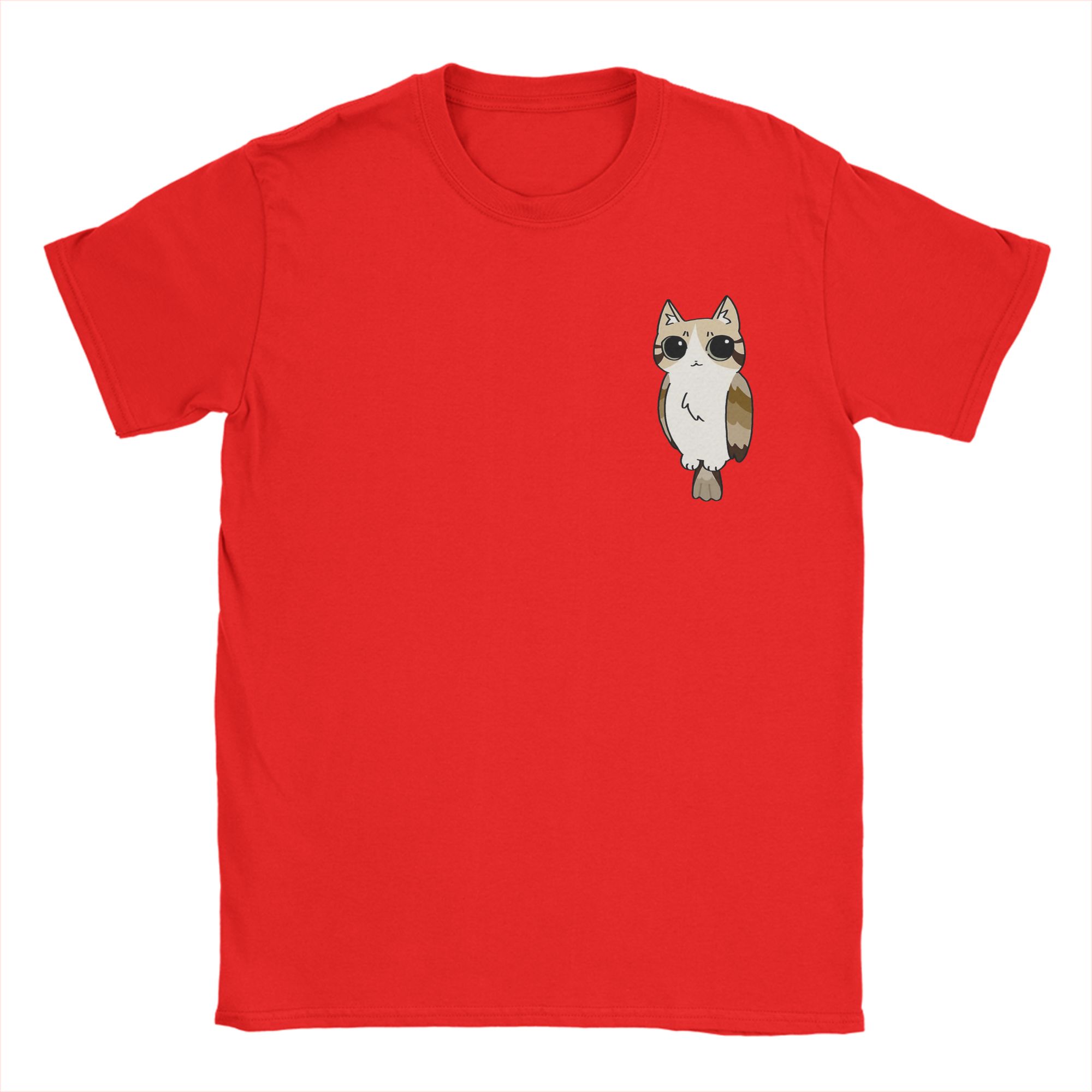 

Cat Meowl Owl T-Shirts Men Funny 100% Cotton Tees Round Neck Short Sleeve T Shirt Printed Clothing S