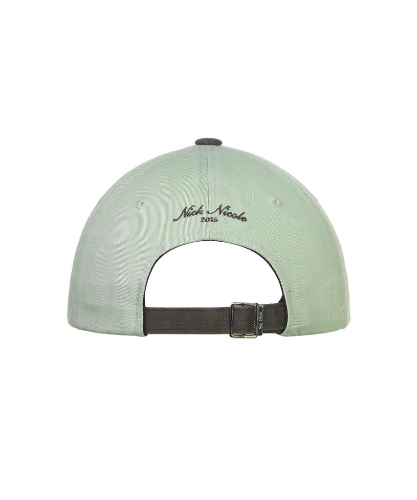 Nigaennikol Nicole Lettering Ball Cap_Khaki Charcoal