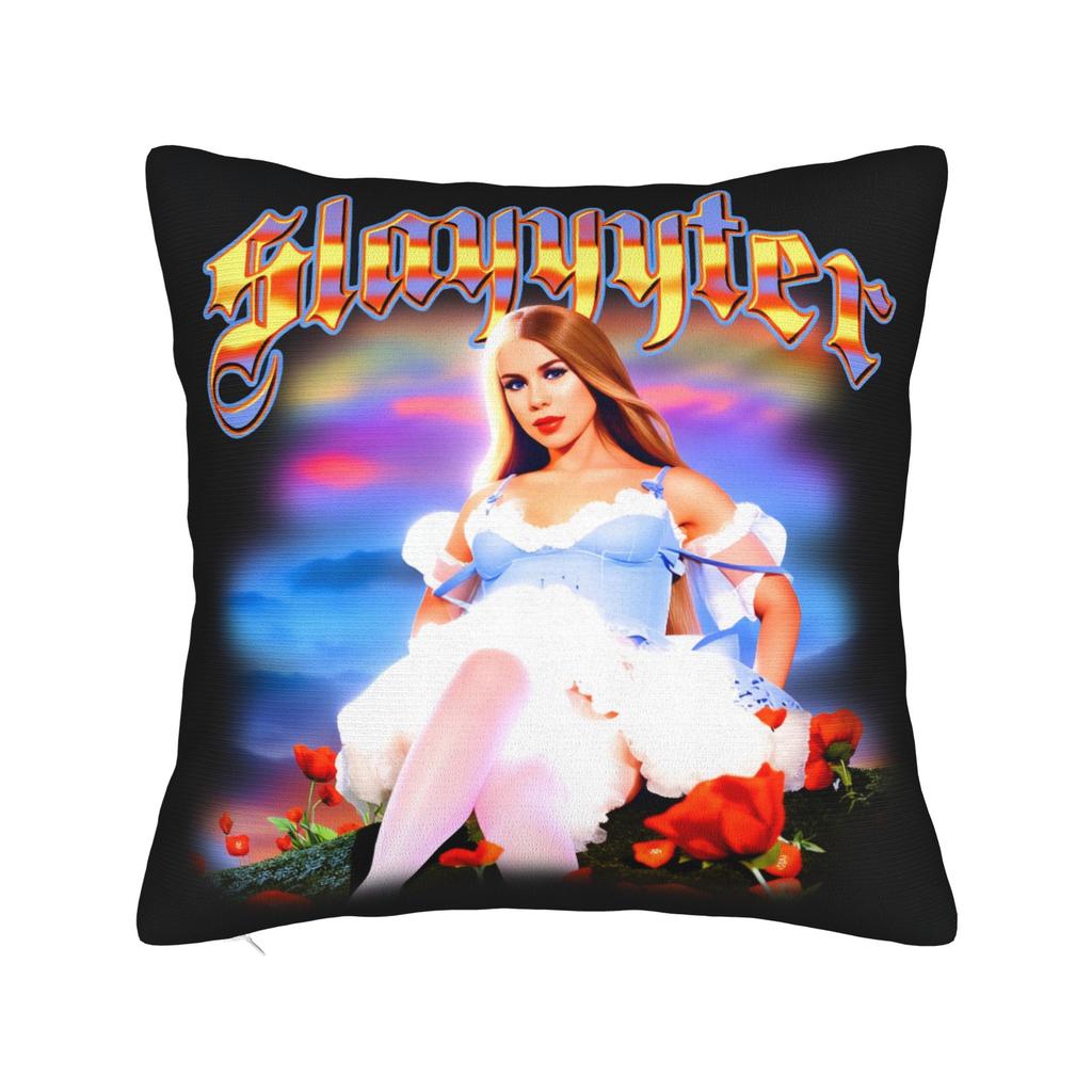 New Singer Slayyyter Merch Pillow Cover Custom Cushion Cover Vintage Pillow Case For Couch Sofa Bedroom