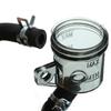 Universal Motorcycle Brake Fluid Reservoir Rear Master Cylinder Tank Oil Cup with Pipe Bracket For Honda Suzuki and Most