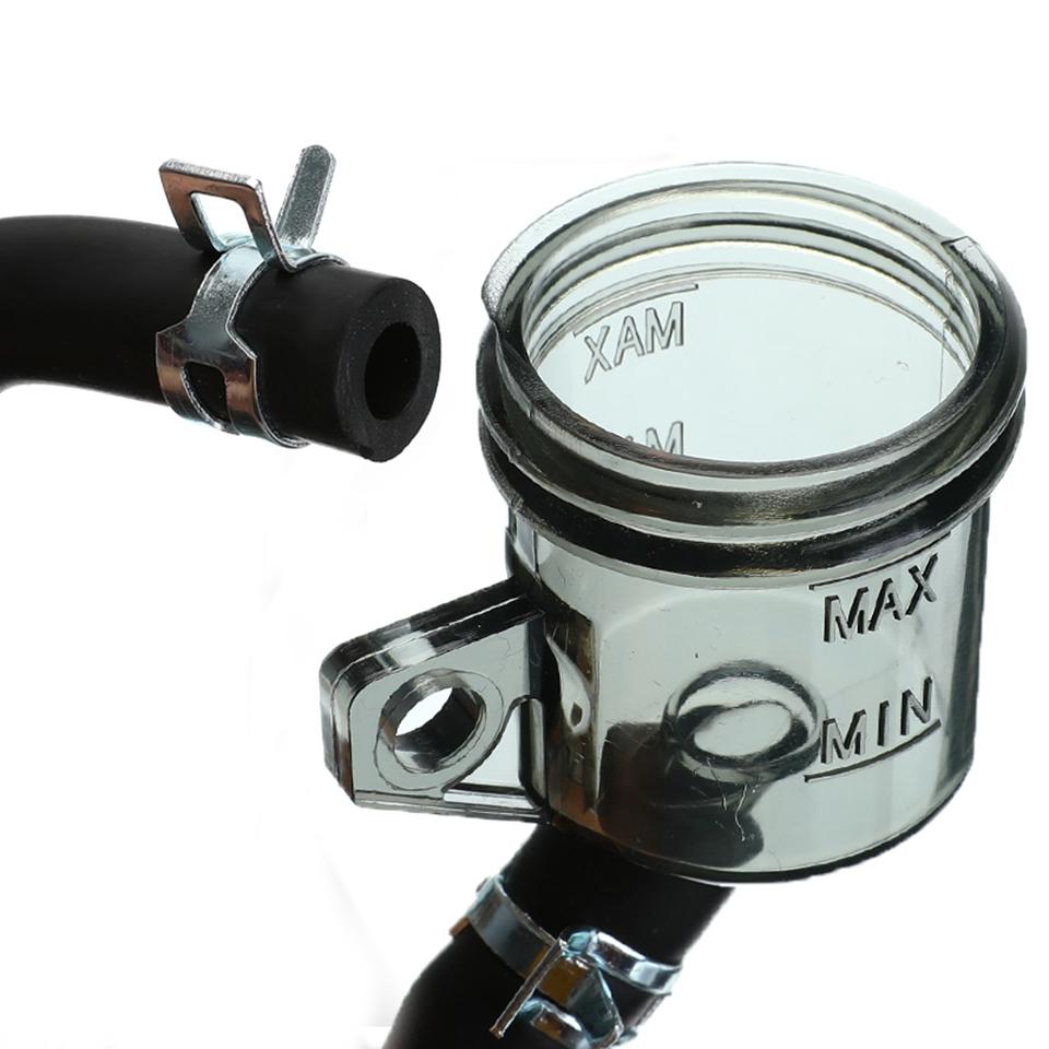 Universal Motorcycle Brake Fluid Reservoir Rear Master Cylinder Tank Oil Cup with Pipe Bracket For Honda Suzuki and Most