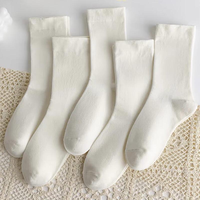 LCsanyp Women s Cotton Mid-Calf Slouch Socks (5-Pack) 1