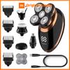 RESUXI 5 In 1 USB Rechargeable Men Washable Five Floating Heads Shavers Hair Clipper Nose Ear Hair Trimmer Shaving Beard Machine