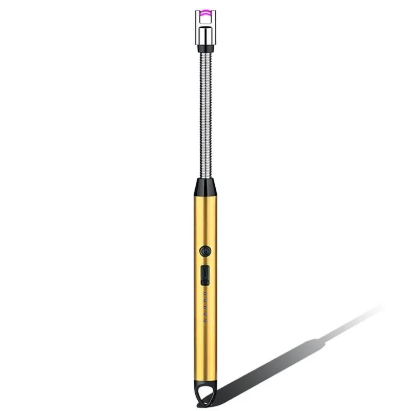 New Windproof Kitchen Electric USB Lighter Candle Barbecue Camping Rechargeable Arc Flameless Plasma