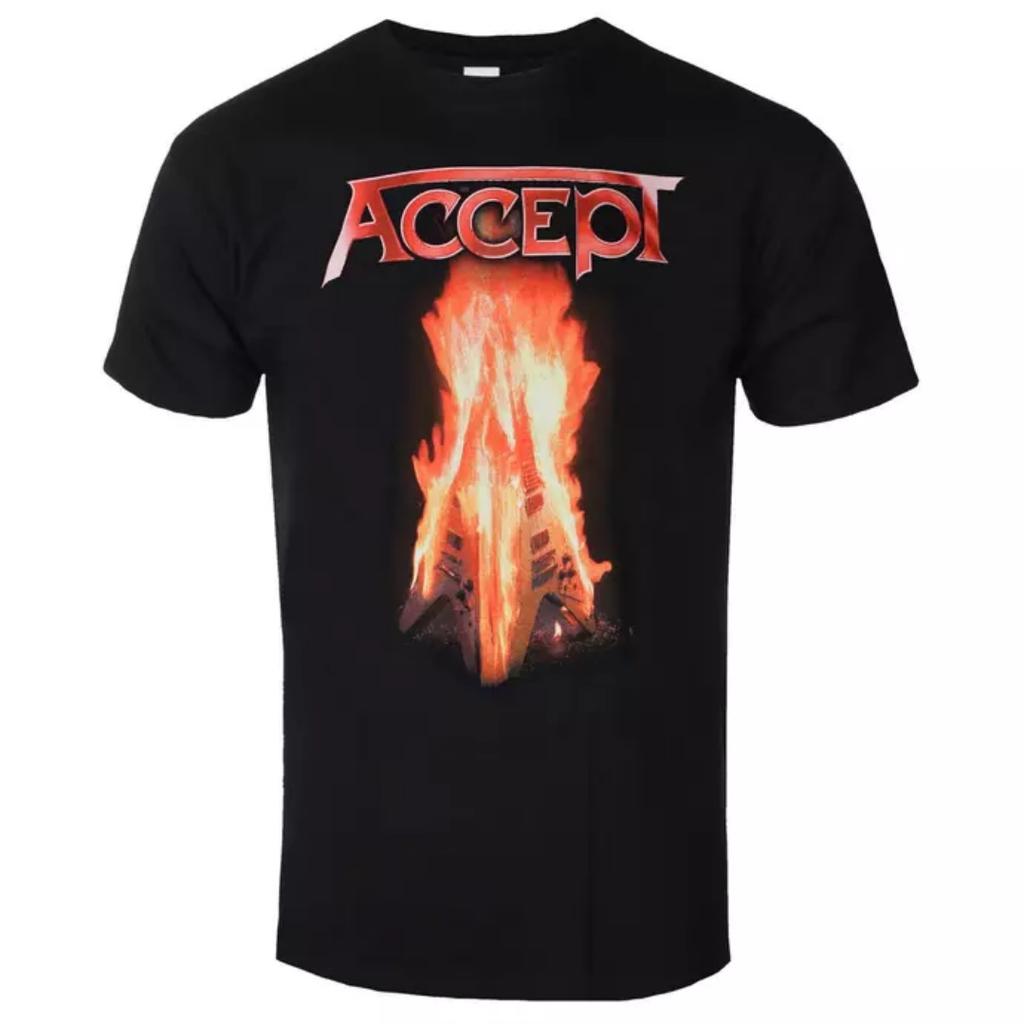 ACCEPT - FLYING IN Patterned Printed T-shirt Heavy Metal Band T-shirt for Daily and Concert We
