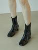 Byeuuns Bob24403 Square Toe Margaret Ankle Boots / 2Colors