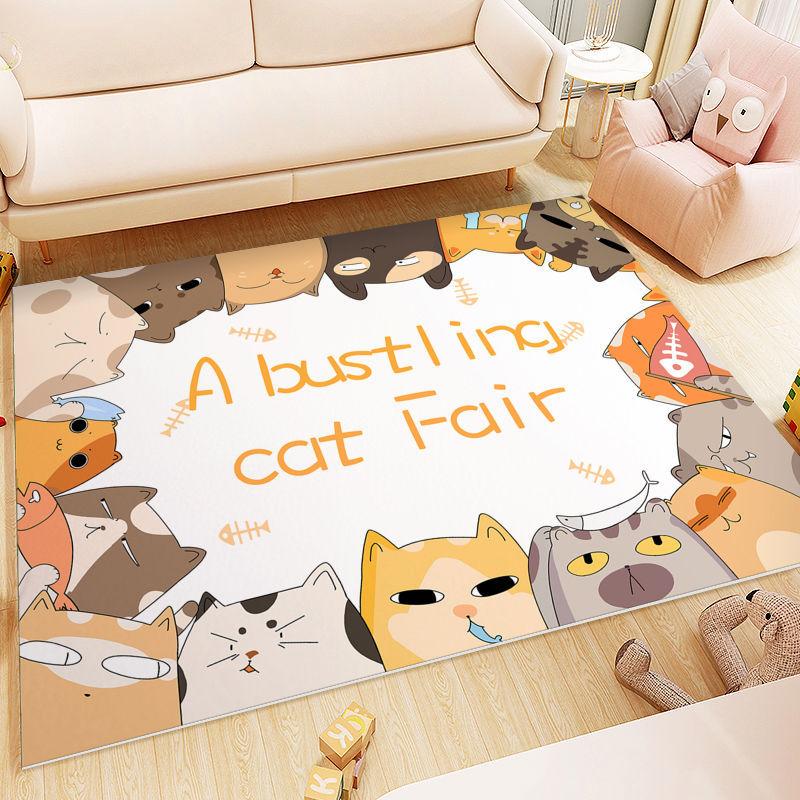 Ins Cartoon Bedroom Full of Bedside Carpet Household Baby Crawling Pad Living Room Children's Room Cute