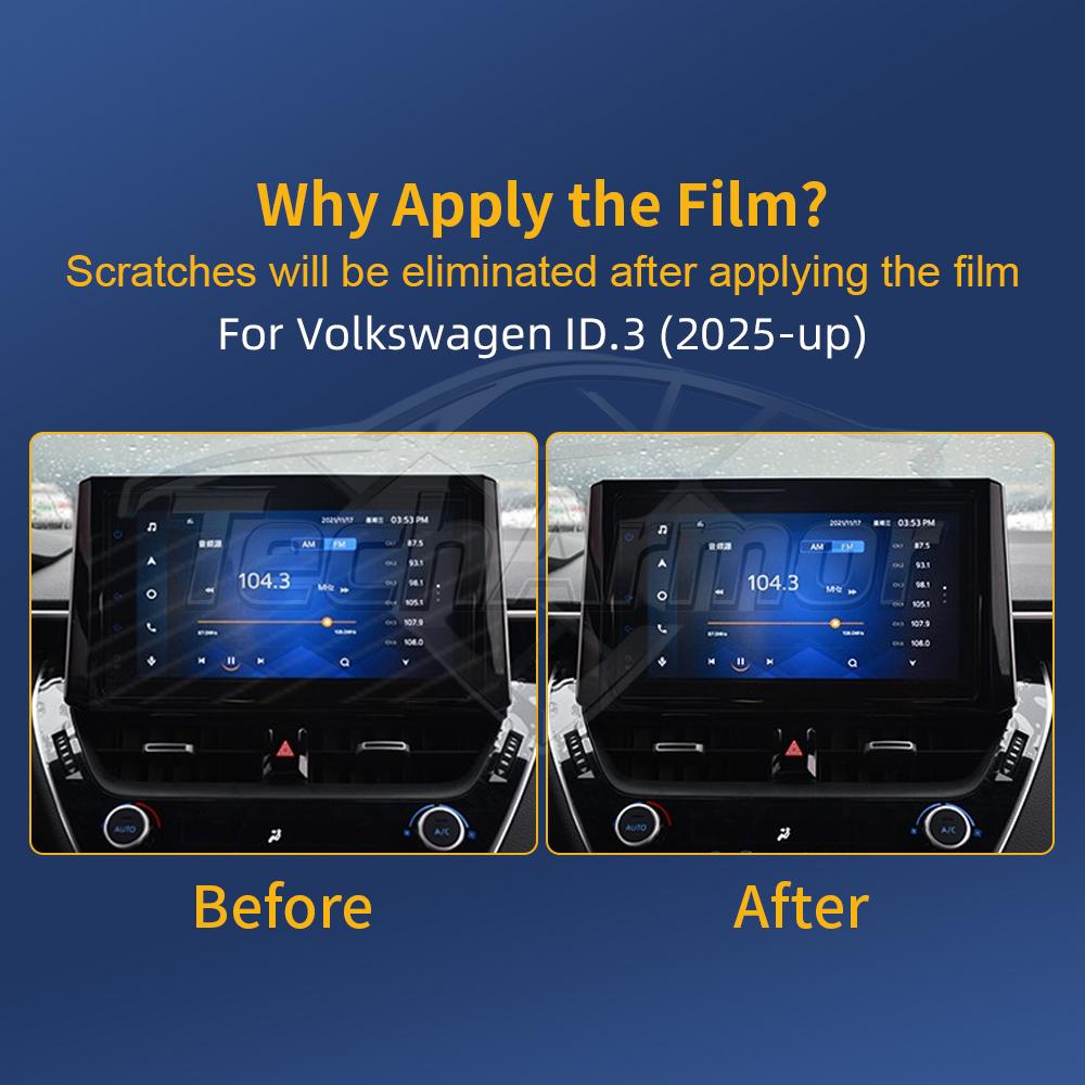 TPU Protective Film for VW ID7 2023-2025 ID.3 2025-2026 Interior Anti-Scratch Transparent Sticker
