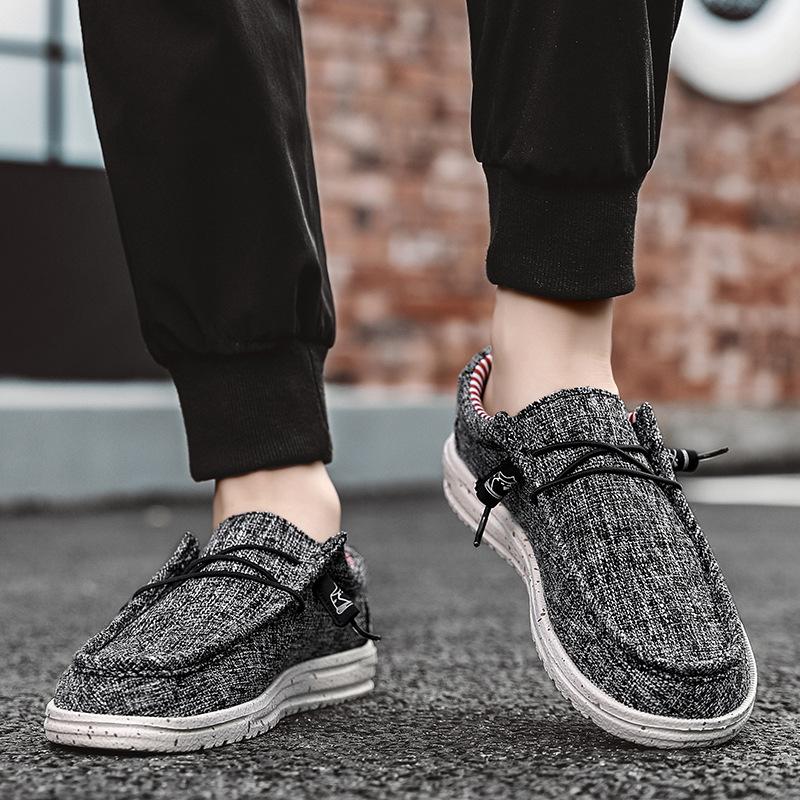 Men's Canvas Loafers Autumn Mens Vulcanized Shoes Breathable Lightweight Hiking Outdoor Sports Shoes Canvas Shoes