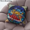Stained Glass Dragon Boat Festival Throw Pillow Covers Pattern Cushion Cover Suitable for Sofa Bedroom Car Pillow Cover