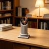 3D Printed Pen Cup Vintage Roman Pillar Holder, Column Stationery Paintbrush Organizer Container, Decorative Pencil Box for Home Office Desk Storage