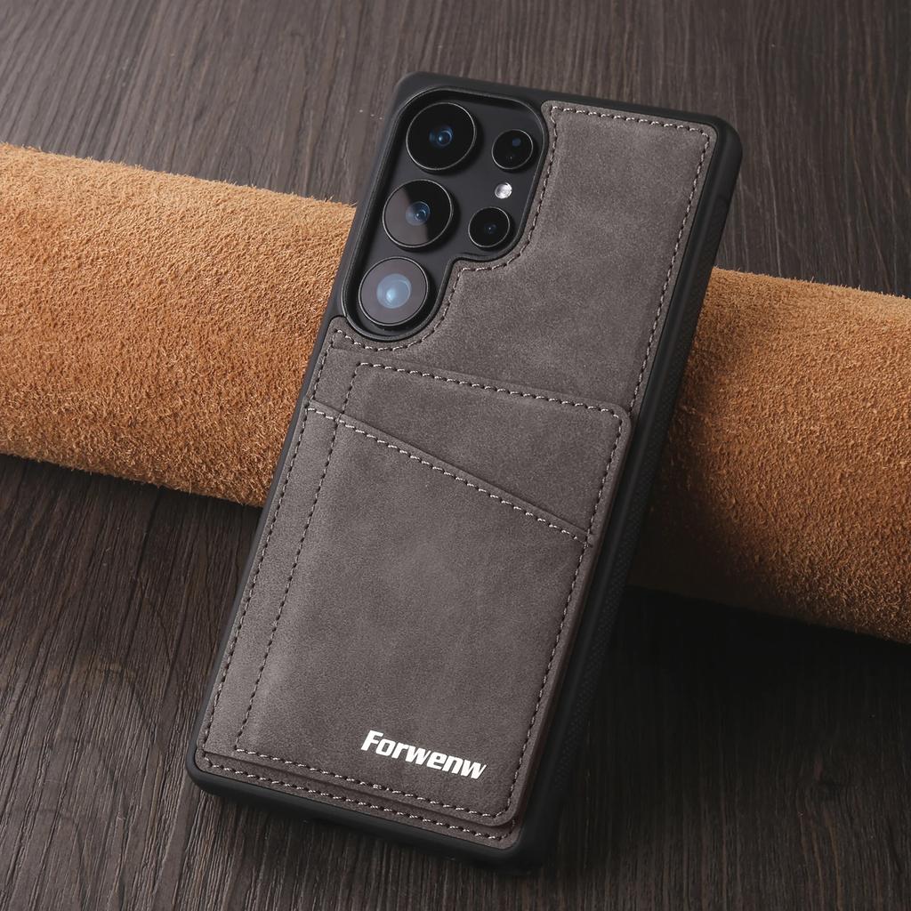 Leather Cards Solt Wallet Case for Samsung Galaxy S25 Edge S24 Ultra S23 FE S22 S21 Plus A16 A36 A56 A15 A35 A55 Magnetic Cover