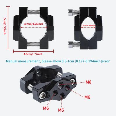 Support Multifonctionnel pour Guidon de Fourche de Moto Fixation Pare-chocs Phare Avant Clip de Lumière Moto Spot Auxiliaire Clip