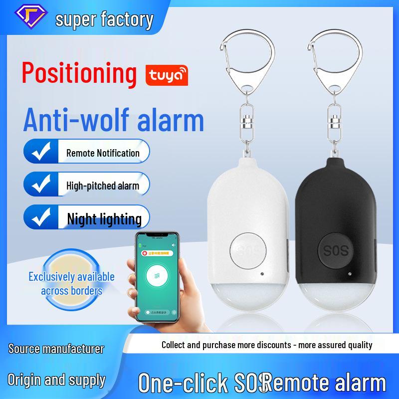 TUYA Personal Self-Defense Alarm: Anti-Wolf Device for Women & Children, with Location Tracking and Remote Alerts.