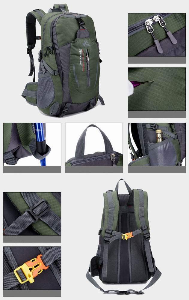 Motorcycle Backpack, Hiking Backpack, Lightweight, Large Capacity, Water-Repellent, Outdoor Bag, Rucksack, Travel, Hiking, Climbing Backpack,