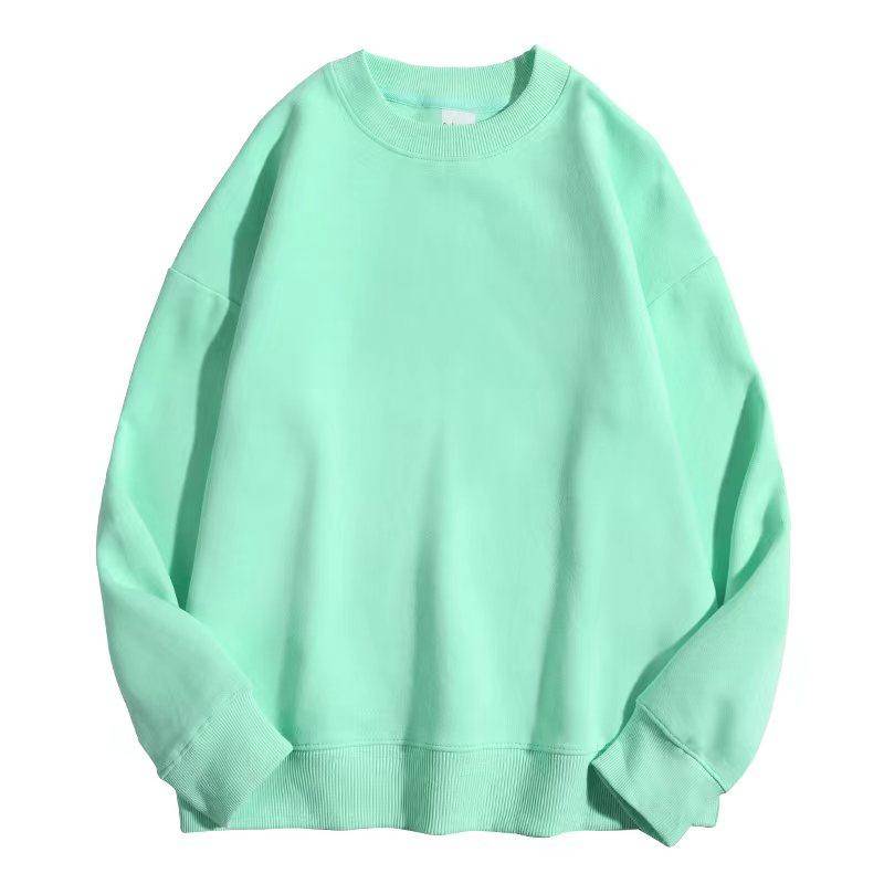 Unisex Streetwear Sweatshirts Autumn&Spring O-neck Pullover Double-sided Cotton Long Sleeve Outerwear