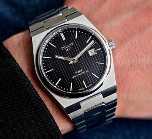 Relógio Masculino Automático Tissot T-Classic PRX Powermatic 80 Mostrador Preto T137.407.11.051.00