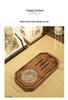 Walnut Chinese Style Solid Wood Tea Tray for Gongfu Tea Ceremony - Compact Water Storage for Home or Office Use