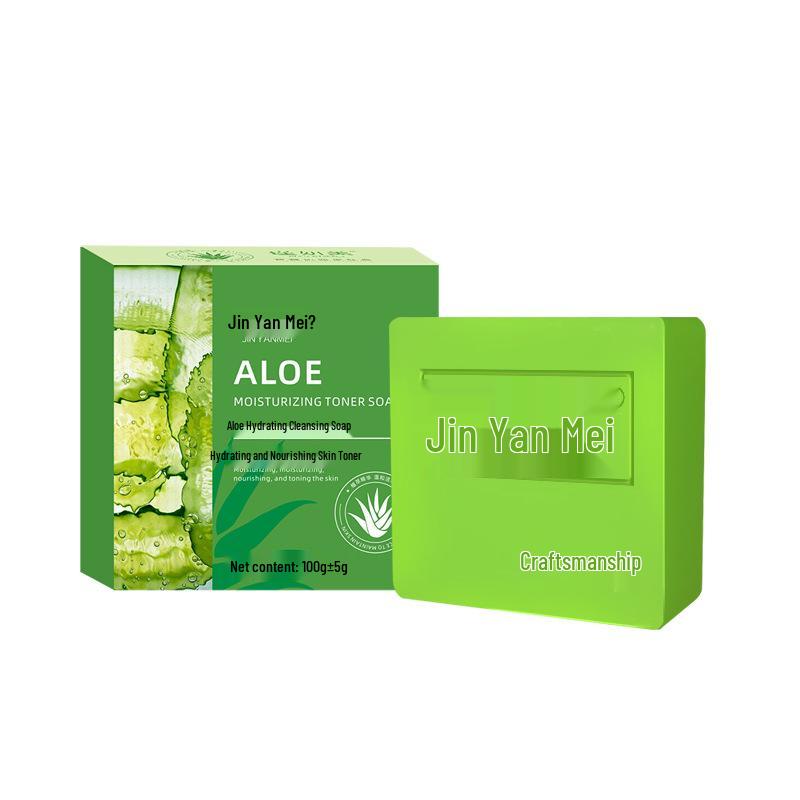 Jinyanmei Aloe Hydrating & Oil-Control Handmade Soap - Cleansing, Anti-Mite, Moisturizing Face Wash
