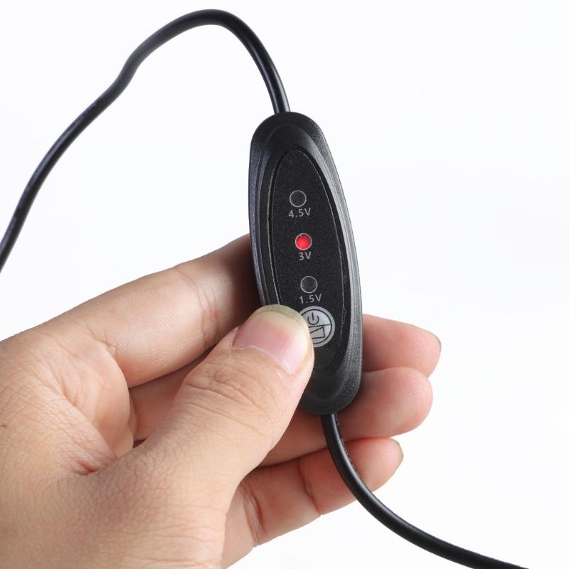 Cavo di Alimentazione USB Finta Batteria Regolabile a 1.5V 3V 4.5V per Piccoli Dispositivi Elettronici Come Giocattoli e Orologi