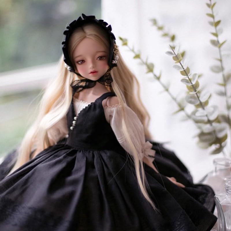 HAMRETHYPPZ BJD Muñeca de Vestir Muñeca de Disfraz Muñeca Maid Ropa Muñeca de Articulaciones de Bola Vestir Maid Princesa Elegante Set de Falda y Cuerpo No