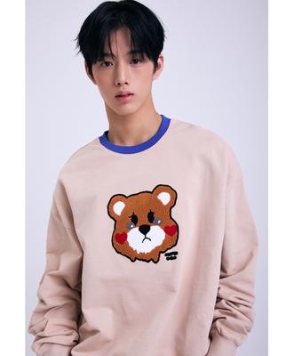 MISTER CHILD Bear Heart Sweatshirt Beige