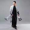 Men's Chinese Style Cotton Linen Long Spring Shirt - National Performance Stage Robe