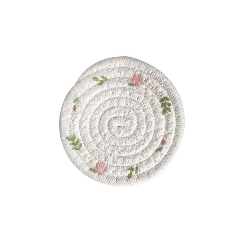 

Подставка под тарелку из хлопка с антипригарным покрытием, цветочный принт, подставка под горшок, круглые подставки, украшение стола 11cm-Style A