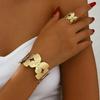 Elegant Butterfly Metal Texture Open Cuff Bracelet - European & American Fashion Design