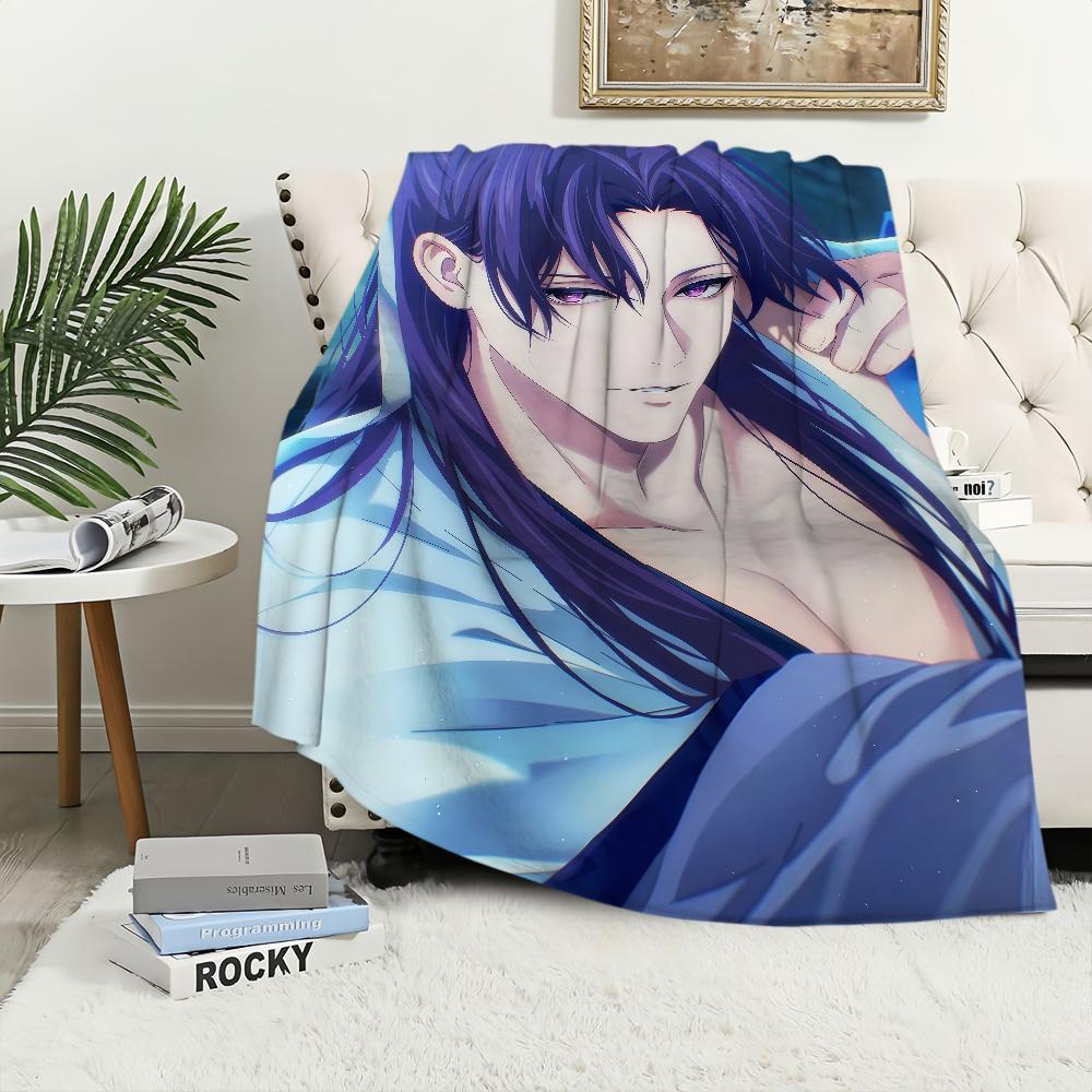 Anime The a-Apothecary d-Diaries J-Jinshi Sama Flannel Warm Soft Plush Blanket for Sofa Living Room Office Bedroom Travel Gift