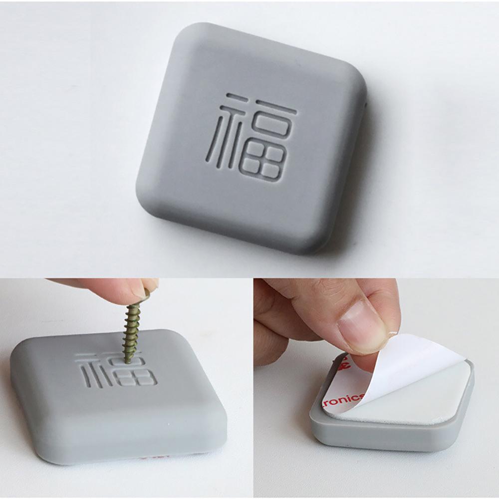 1 Pc Silicone Door Stopper Handle Bumpers Self Adhesive Mute Anti-Shock Protection Pad Square Wall Protector